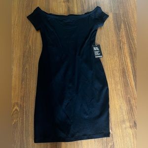 Express off the shoulder fitted dress